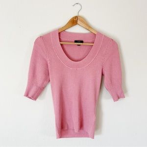 J. Crew Pink Scoopneck Half Sleeve Sweater Women Size Small